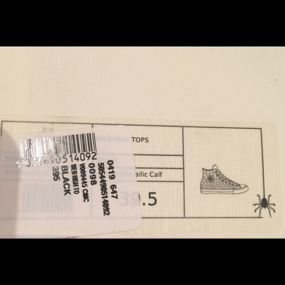 Charlotte Olympia BlackGold Web High Tops Sneakers - Picture 15 of 16